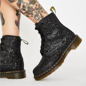 1460 farrah glitter ankle boots